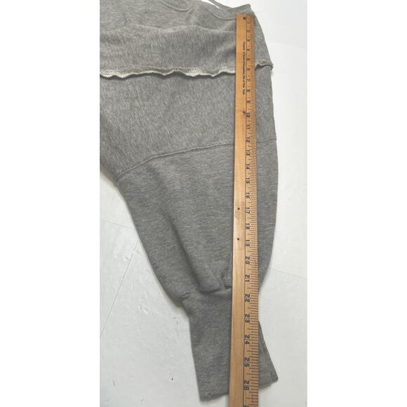 WE THE FREE PEOPLE Sweatshirt Womens Small Light Gray Oversized Camden Pullover - Picture 6 of 7